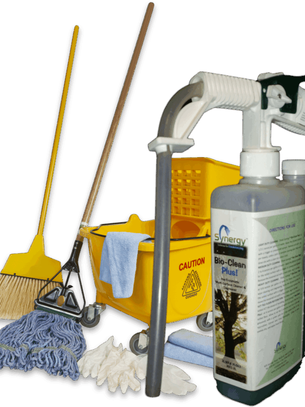 Synergy BioClean Plus - All Surface Cleaner with Enzymes, 3 x 2L Bottles/Case